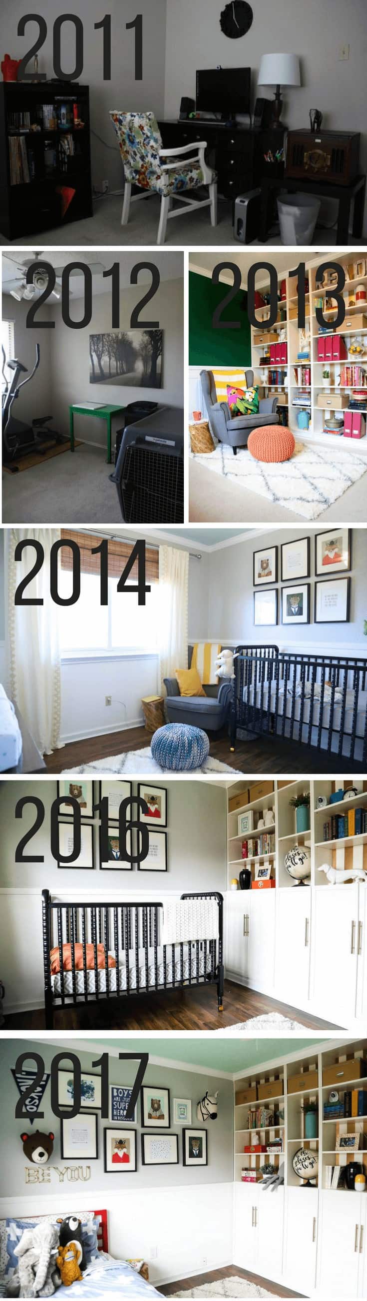 A kids room makeover - renovation from nursery to big kid room