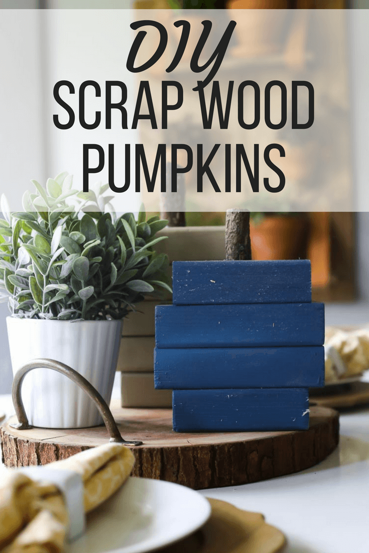 DIY painted wood pumpkins (great for your porch!) - made from scrap, reclaimed, or pallet wood. It's a really fun, rustic fall craft! 