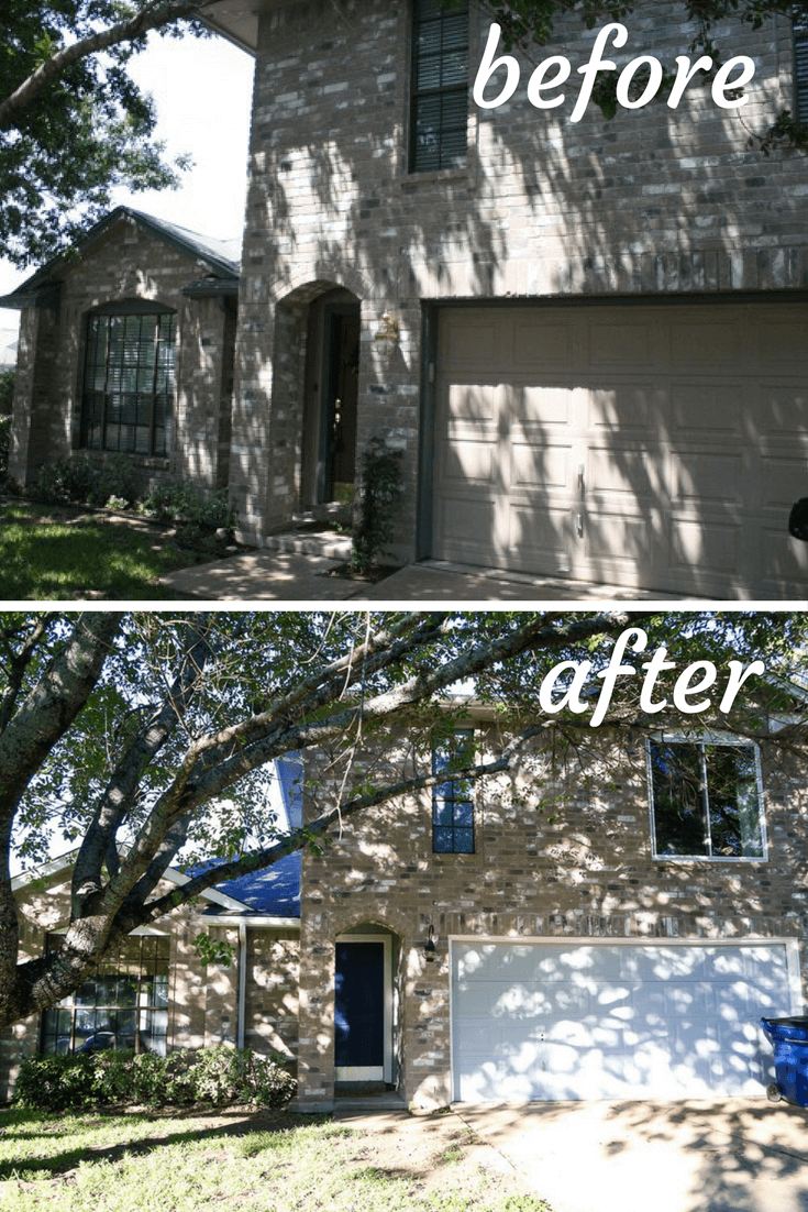 Before and after exterior of house