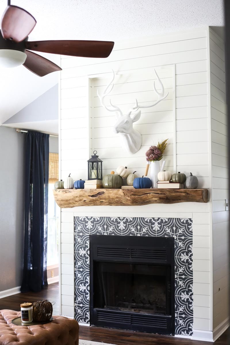 A gorgeous DIY fireplace renovation, and before and after photos of a living room makeover