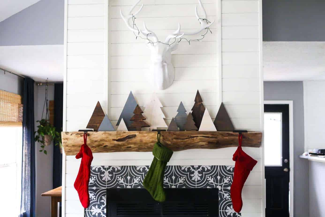 Simple, rustic DIY scrap wood Christmas trees