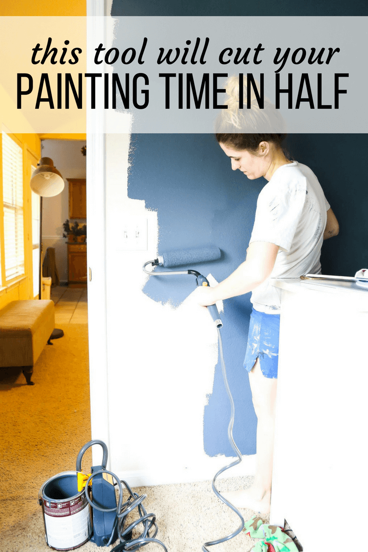 Wagner Smart Sidekick Power Roller Review - this tool will revolutionize how you paint a room! It is so easy, and makes painting a room so much faster! 