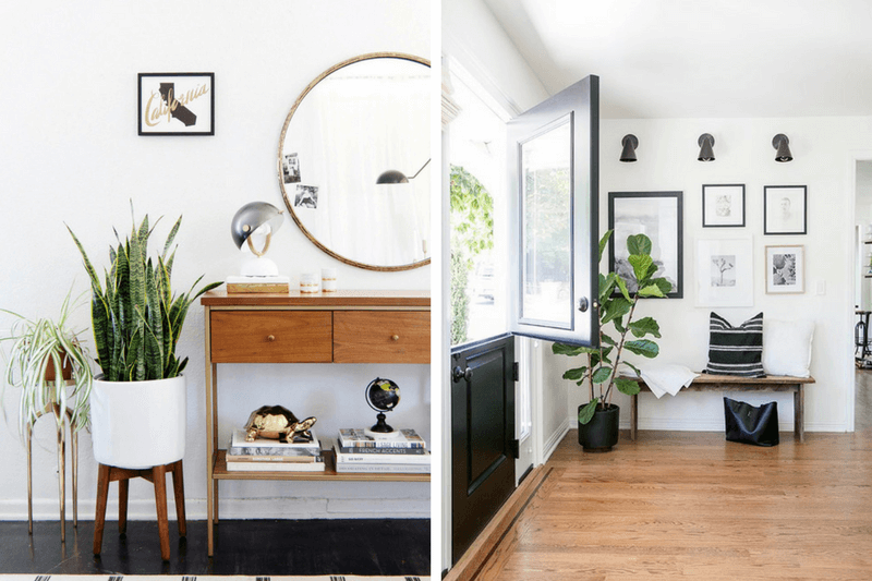 Tips on adding greenery to your entryway