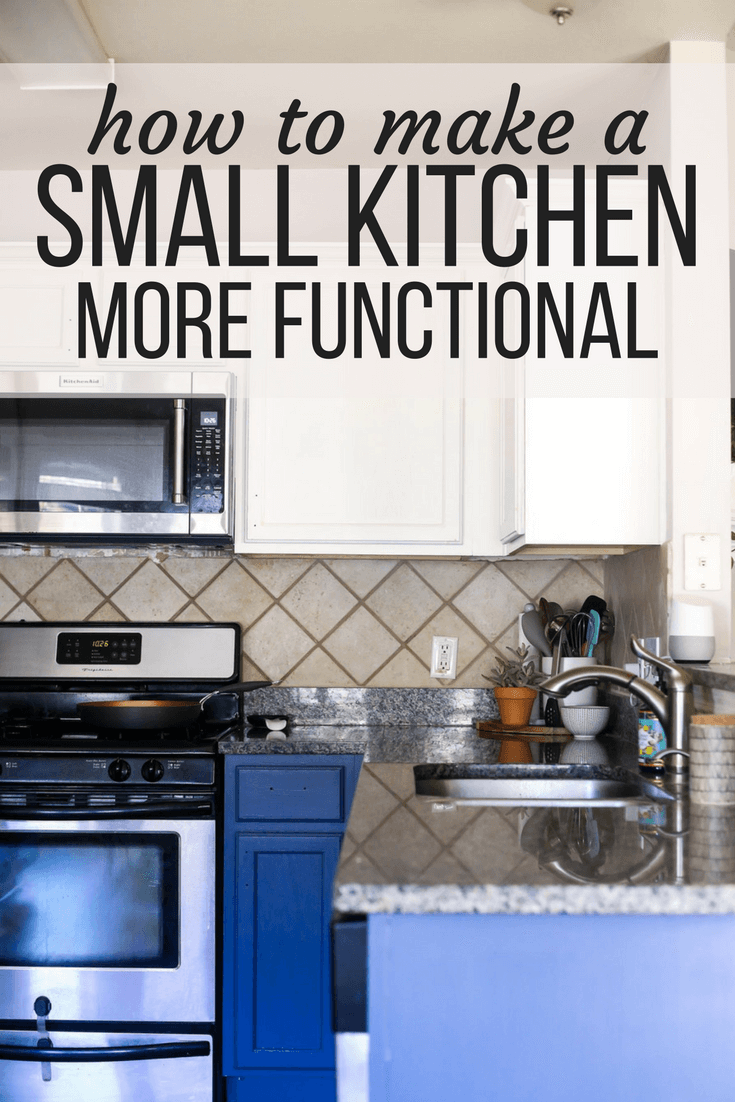 Organizing a small kitchen - 5 quick tips for keeping your small kitchen organized and functional, great kitchen counter organization tips, and things to help you keep your kitchen beautiful and clean.