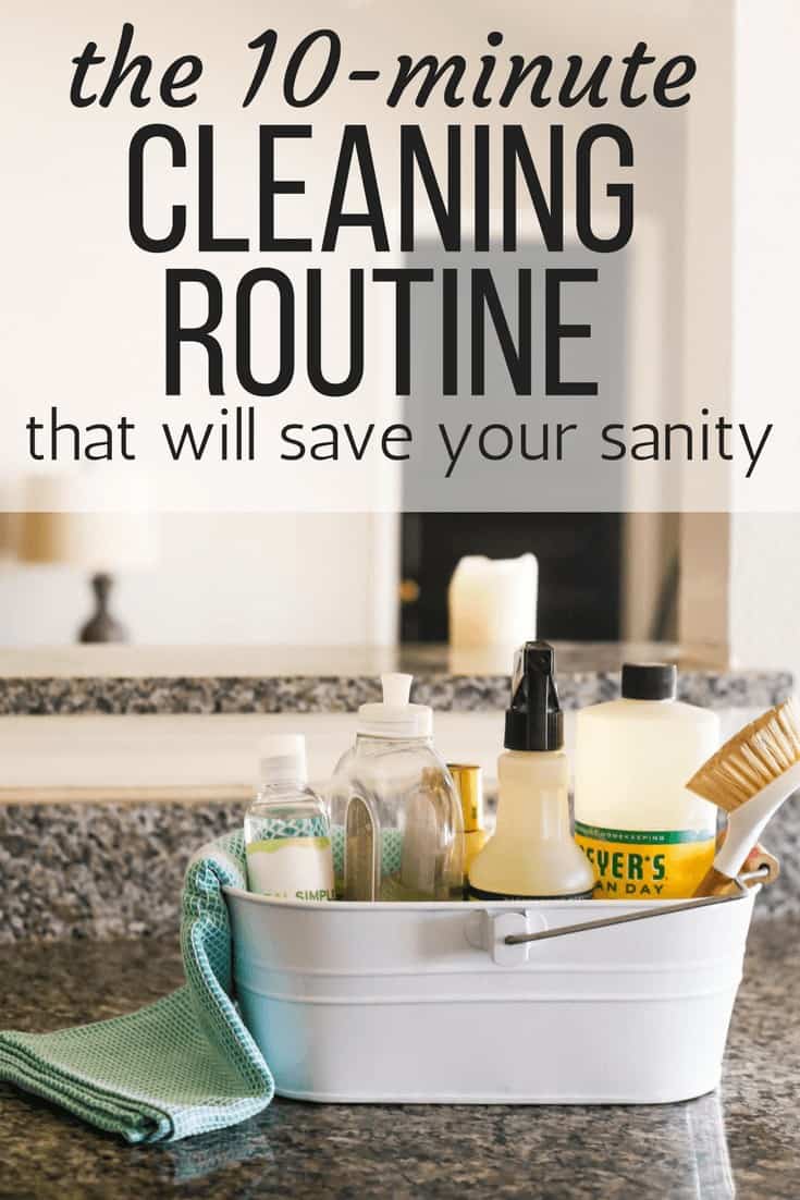 This simple daily cleaning routine will revolutionize your schedule and help you keep your home much cleaner without a ton of effort! Just 10 minutes a day will help you keep your home cleaner and more organized.
