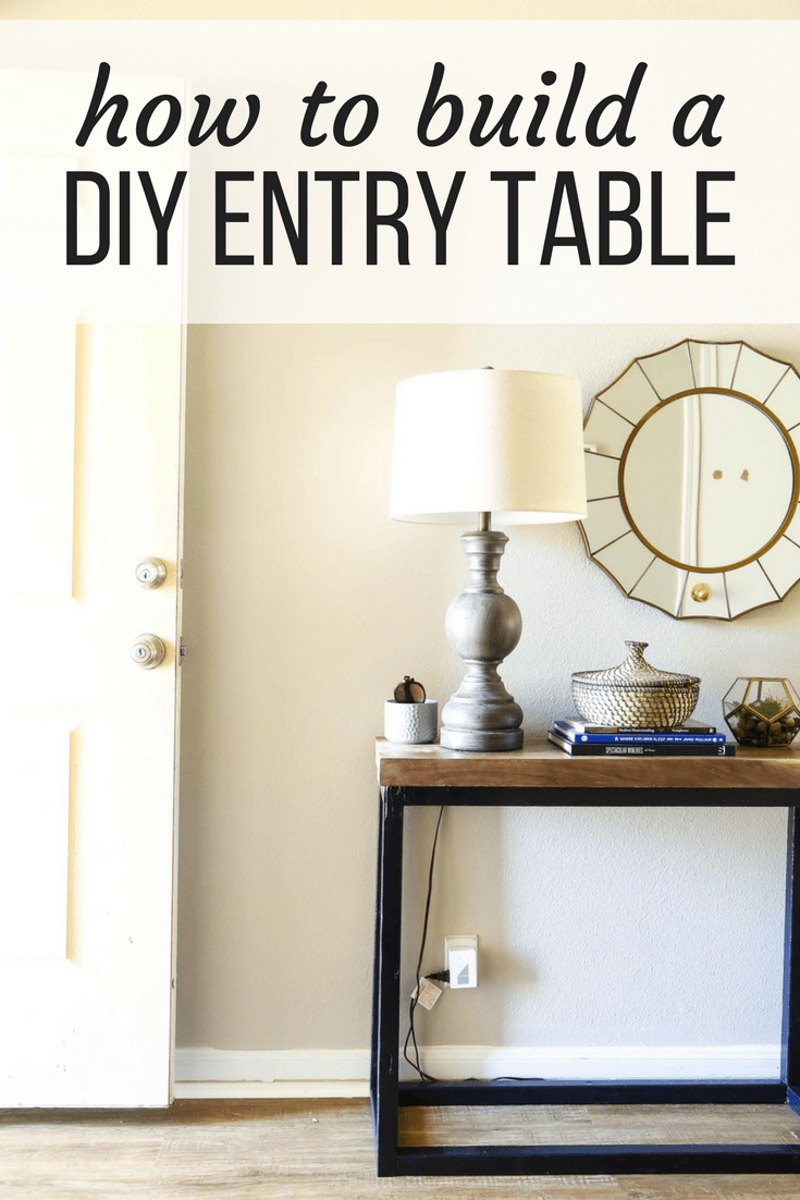 Easy DIY console table for the front door area