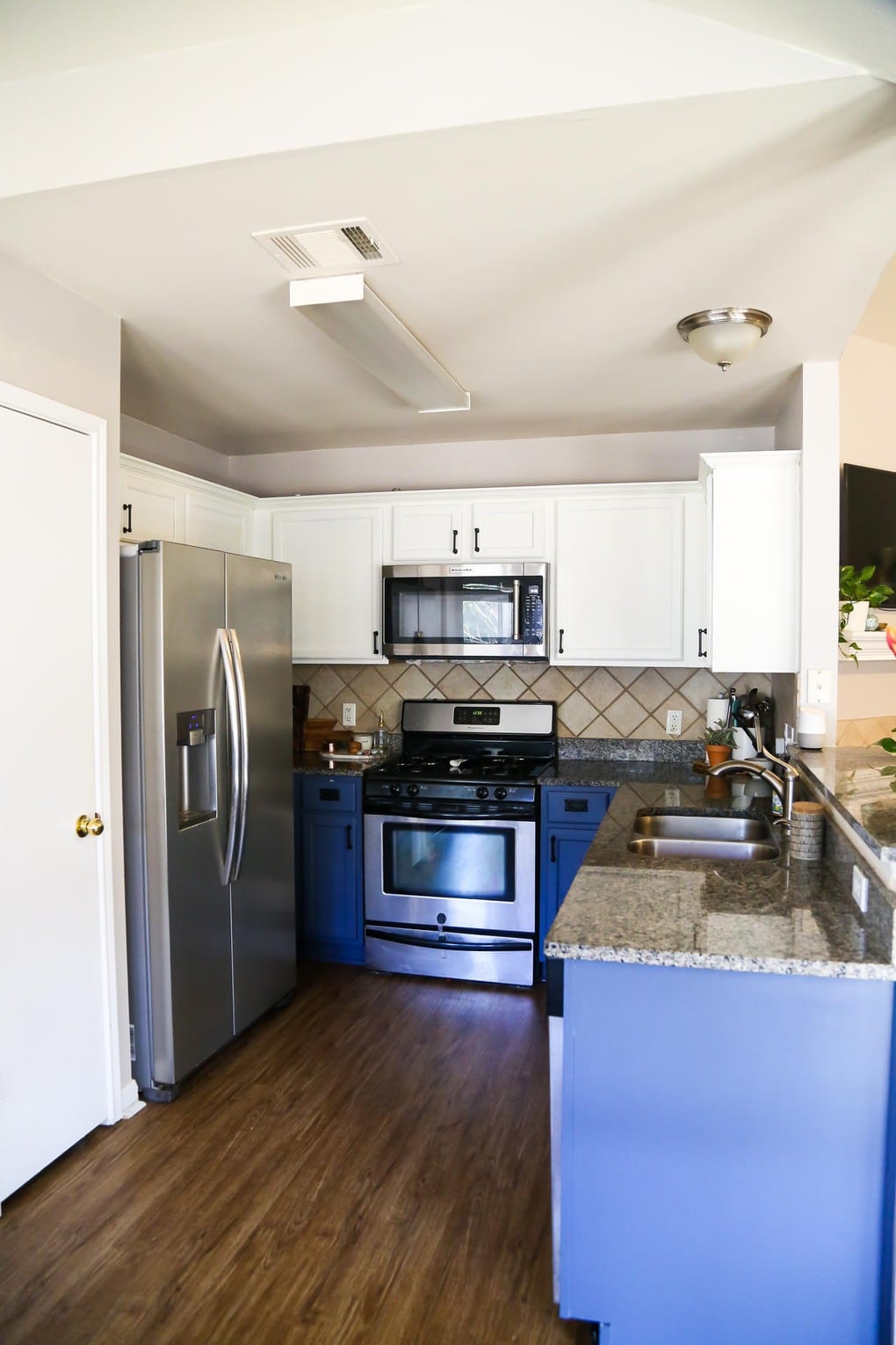 Blue White Kitchen Cabinets Love Renovations Blue White Kitchen Cabinets Love Renovations