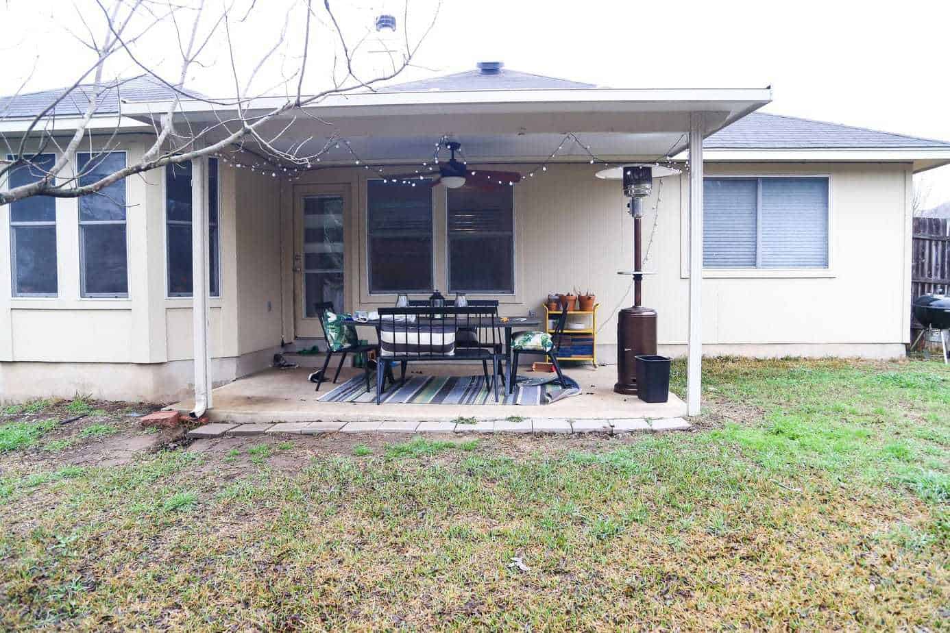 Covered back patio