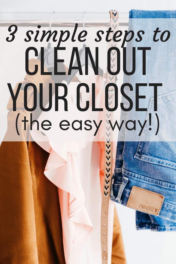 Quick tips for organizing your clothes and cleaning our your closet quickly and easily.