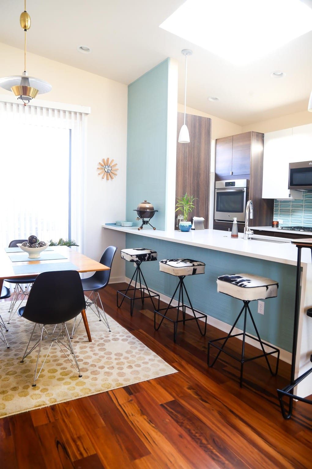 Mid-century modern kitchen from Starlight Village in Austin