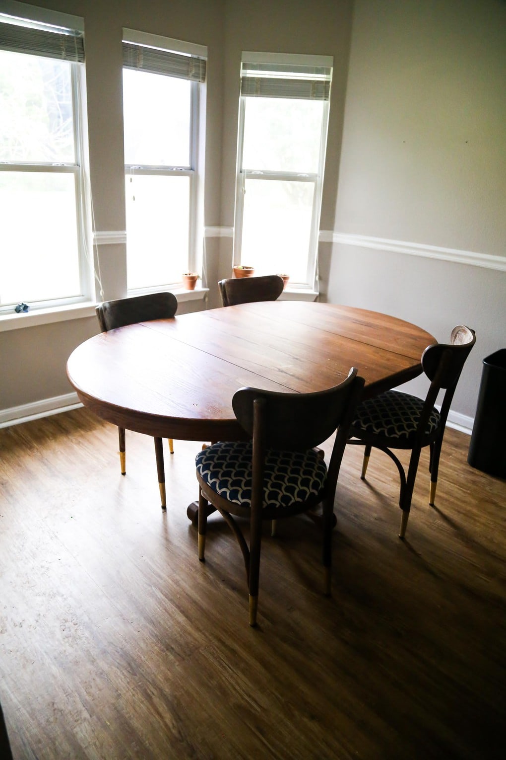 Dining table before makeover