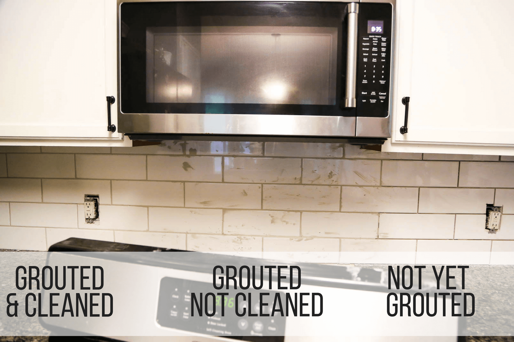 Grouted vs. ungrouted tile