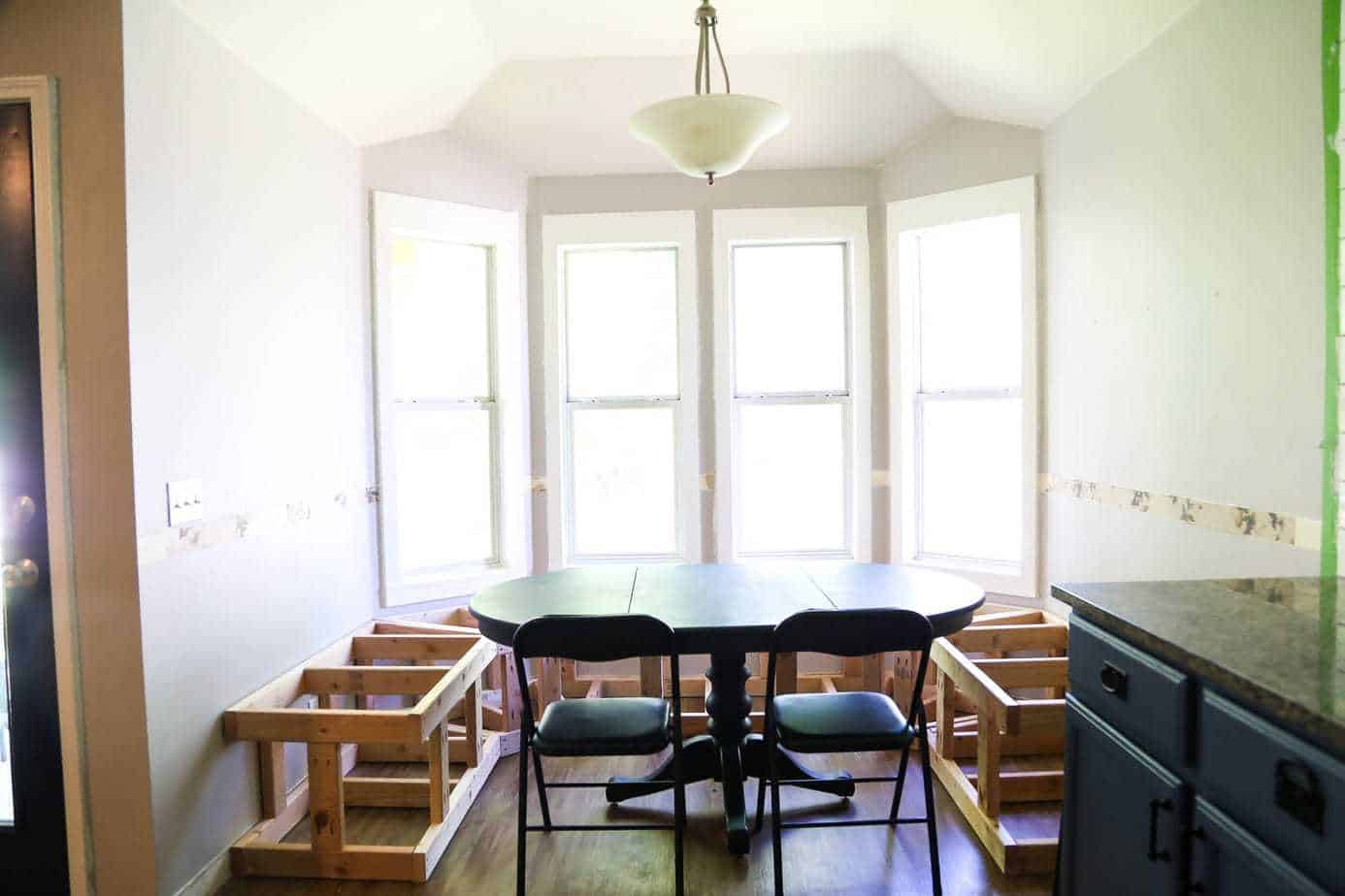 Dining room with built-in seating