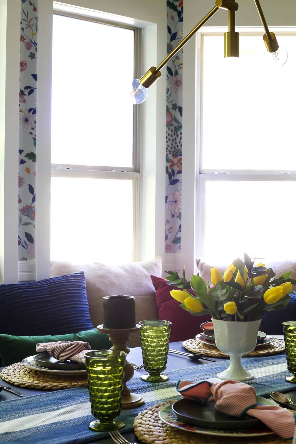 banquette in dining room