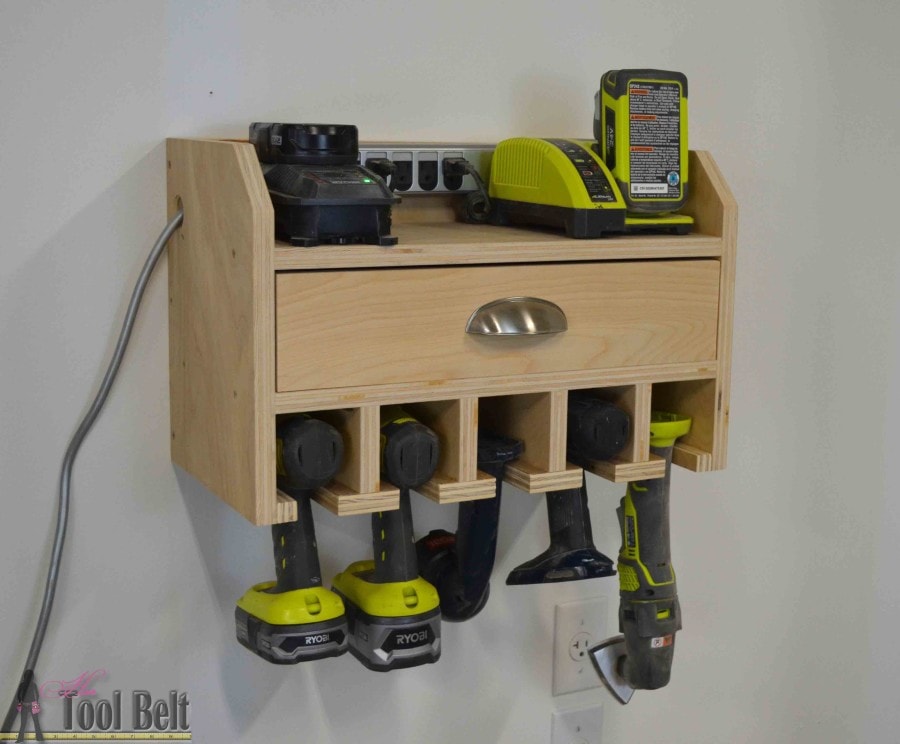 Cordless drill storage - tool organization ideas