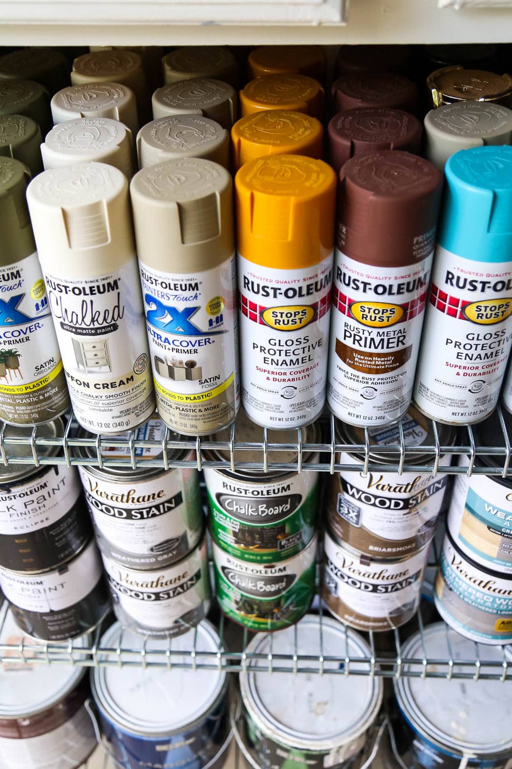 Spray paint organization