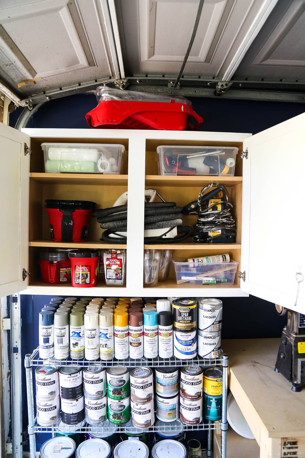 Ideas for how to organize paint supplies