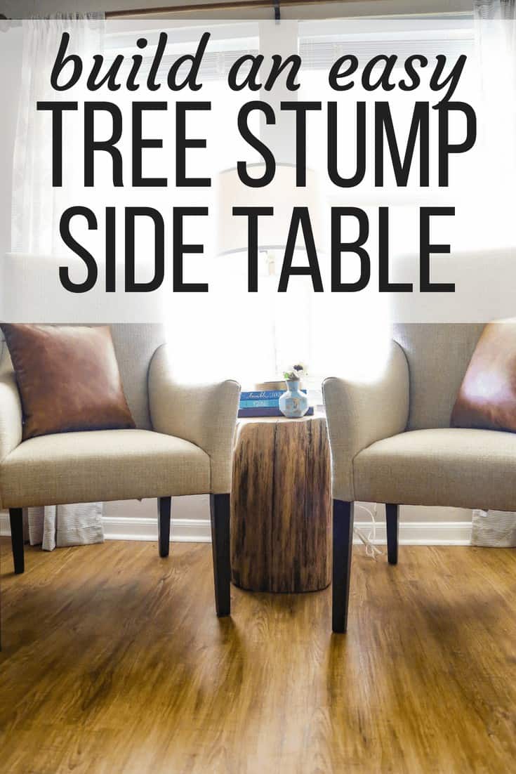 DIY Tree Stump Side Table