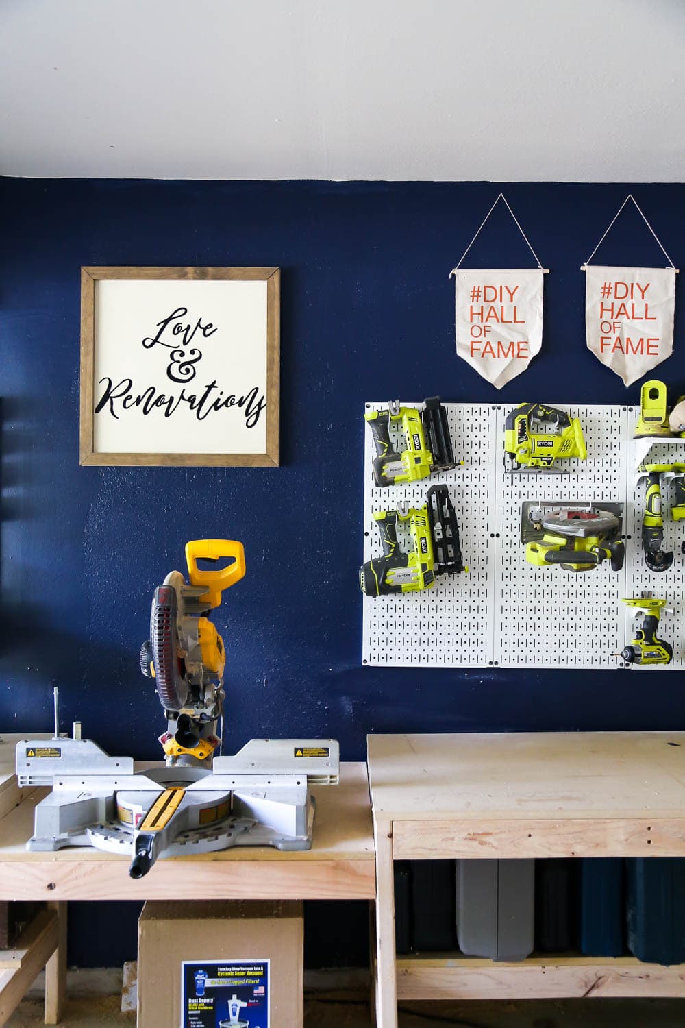 organizing workshop with metal pegboards