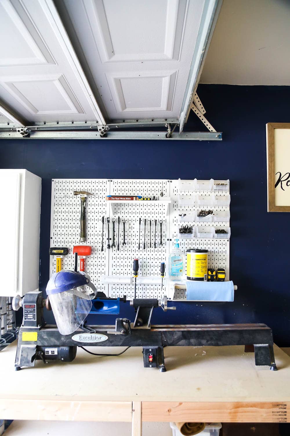 metal pegboard organization