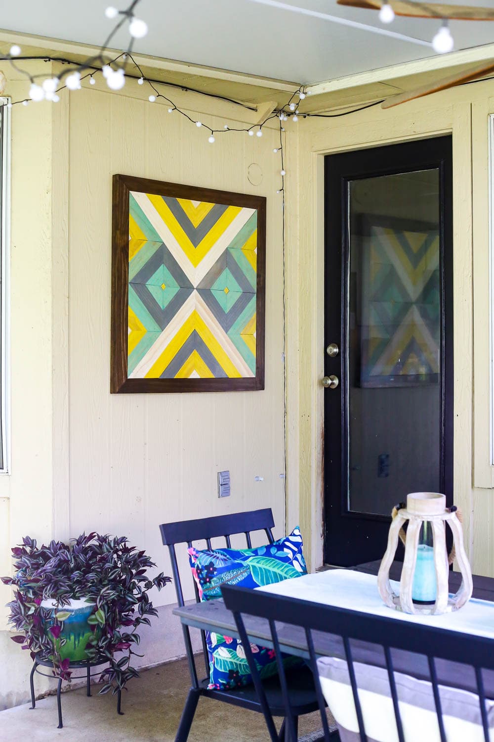 Easy DIY wall art for patio