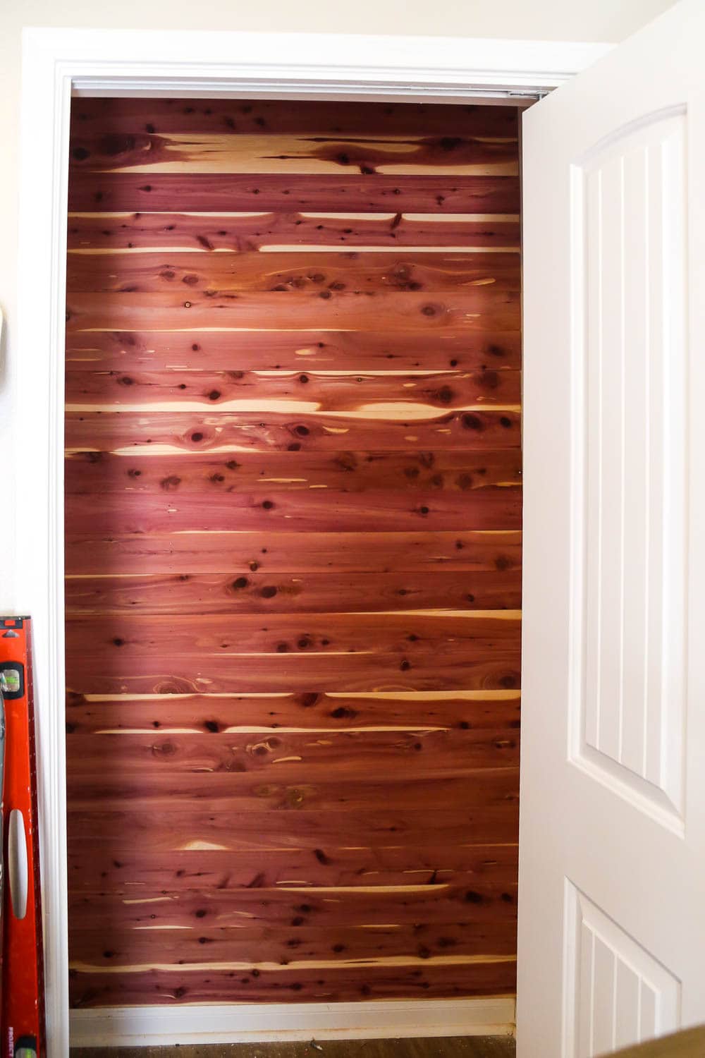 cedar lined closet in nursery