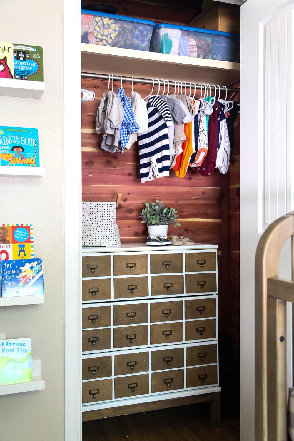 IKEA dresser hack - faux card cabinet