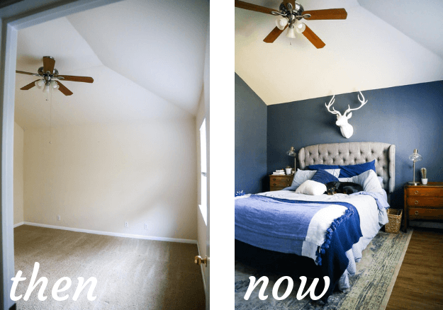 master bedroom before and after
