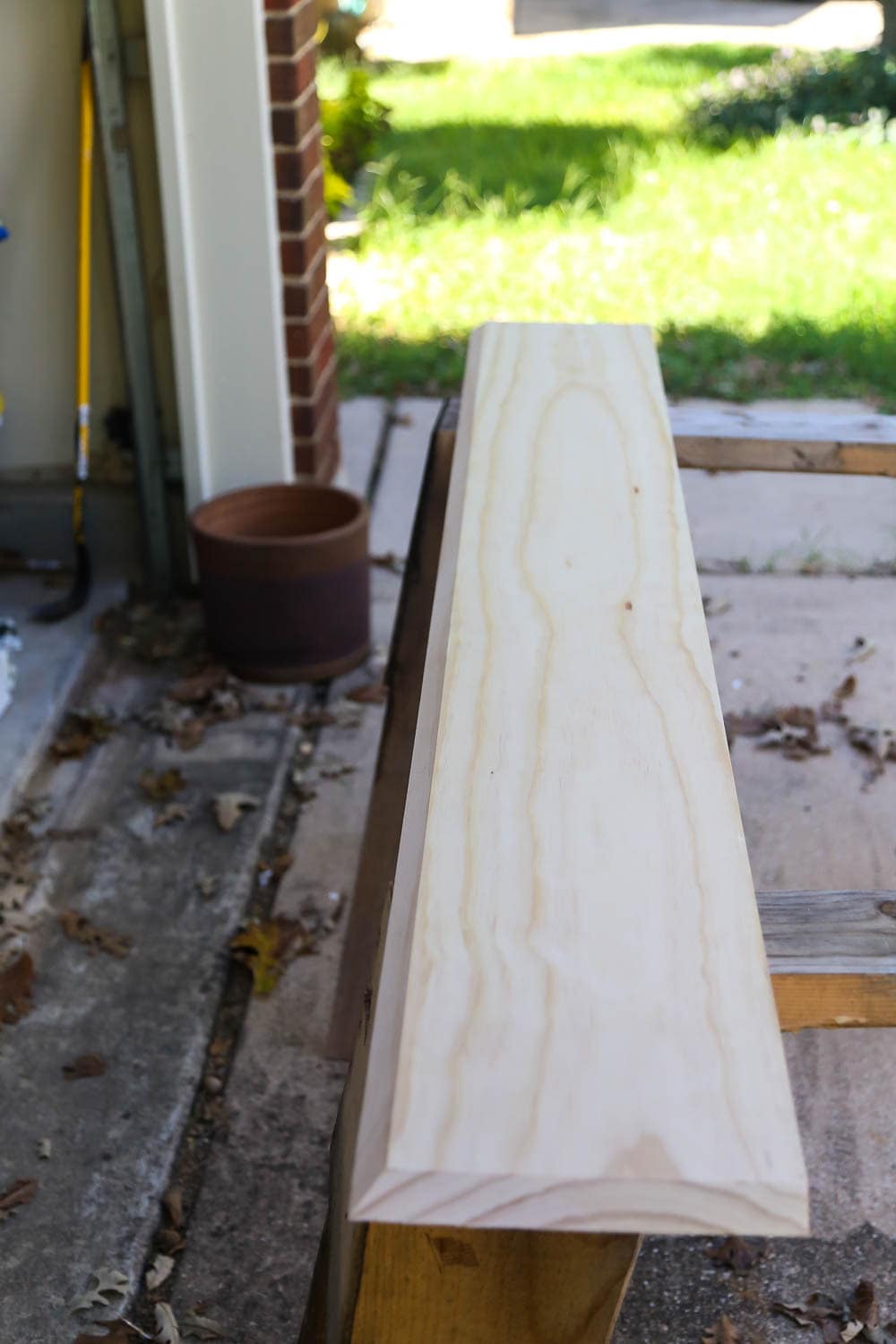 a board with mitered edges