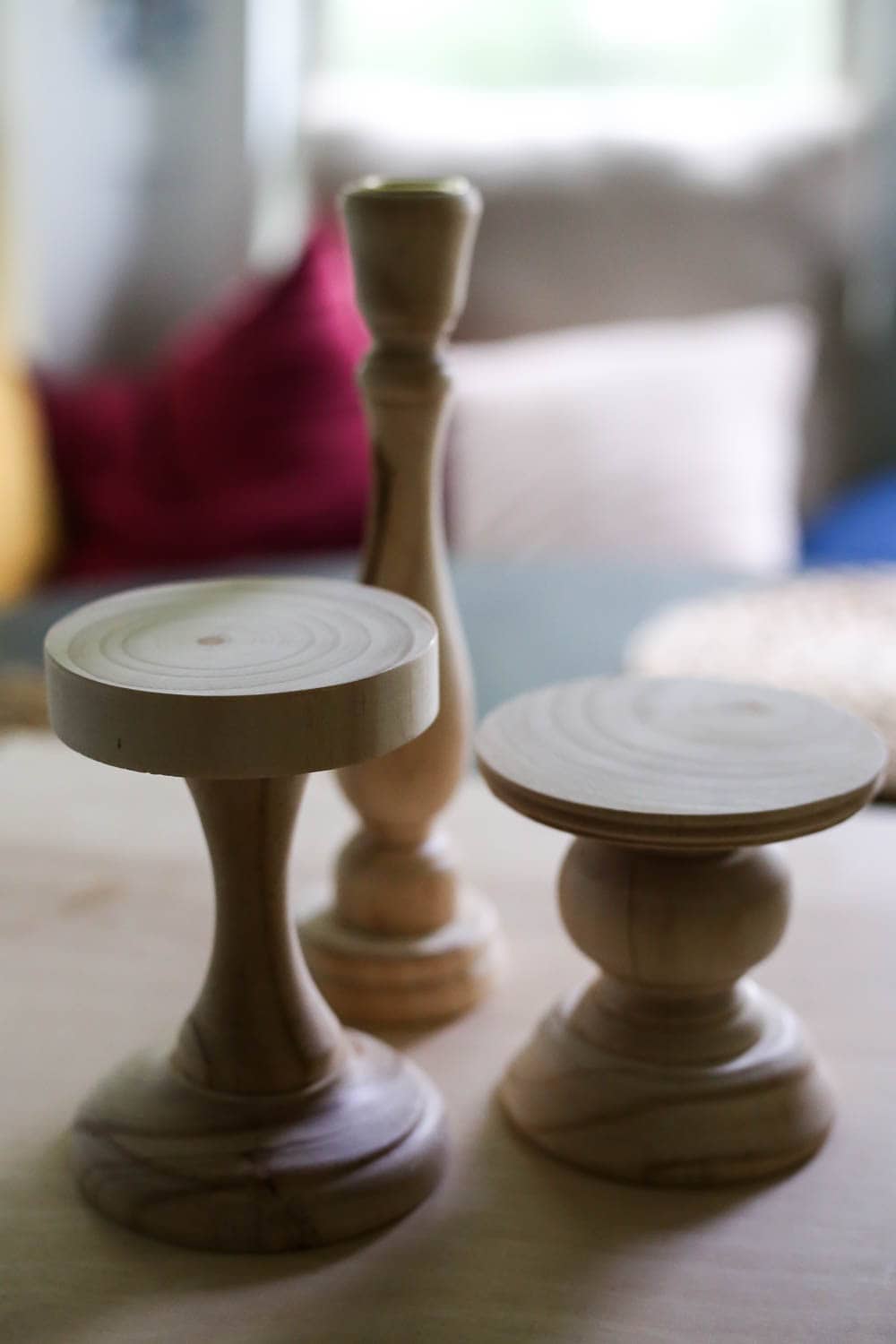 wood candle sticks