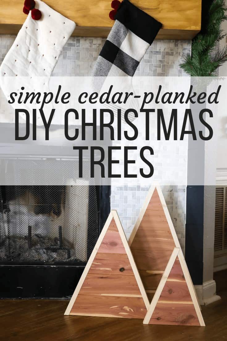 cedar planked Christmas tree DIY