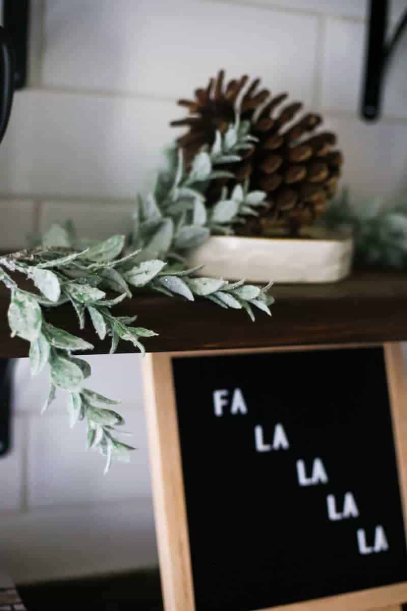 letter board with Christmas message