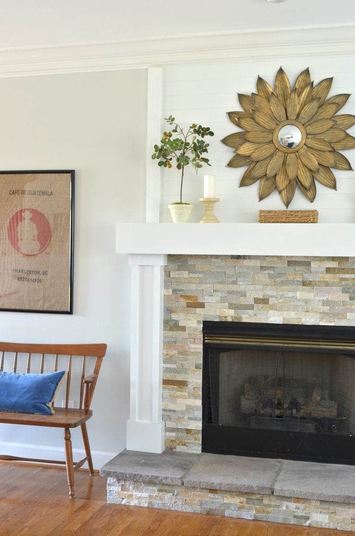stone fireplace makeover