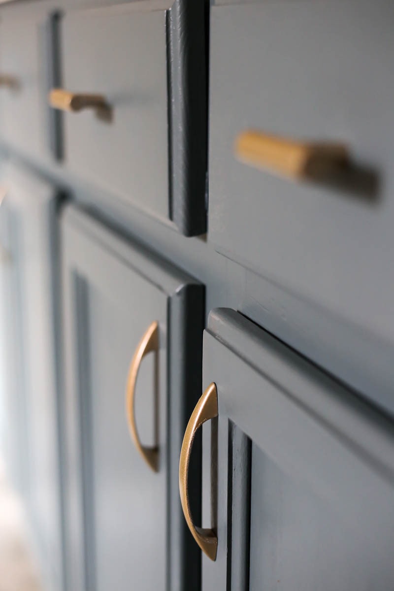 Spray paint cabinet pulls