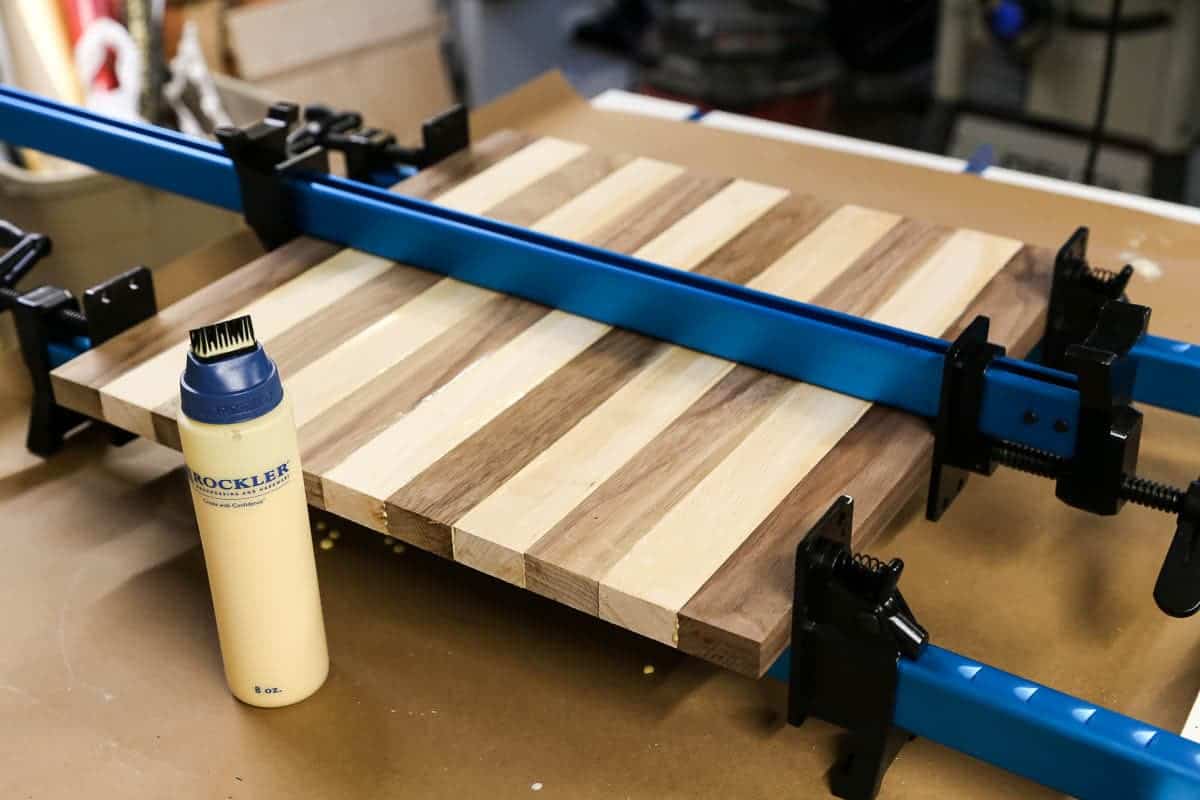 diy cutting board glue-up