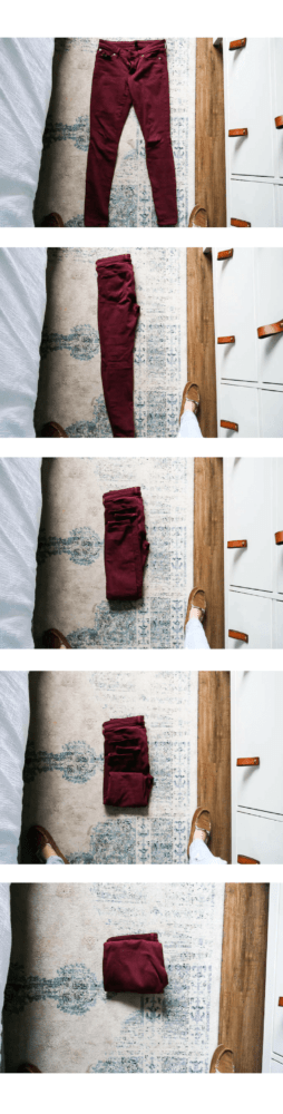 how to fold pants using the konmari method