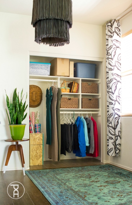 closet with DIY organization