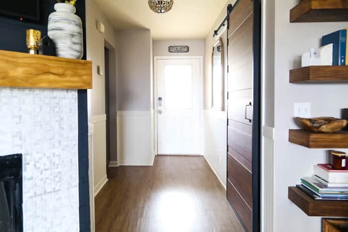 entryway with beadboard paneling