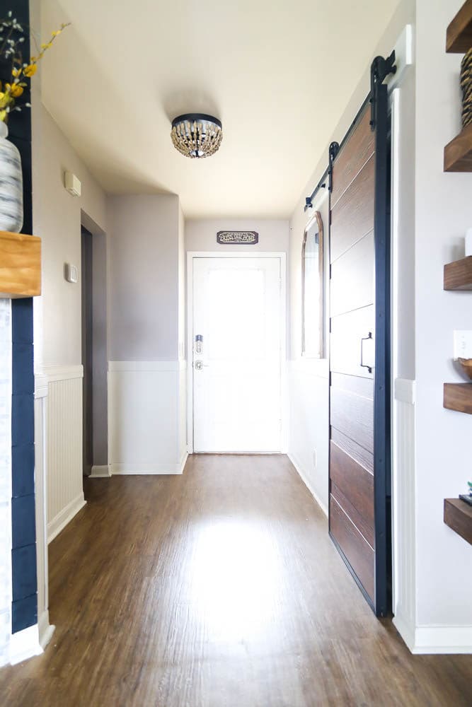 DIY beadboard paneled entry