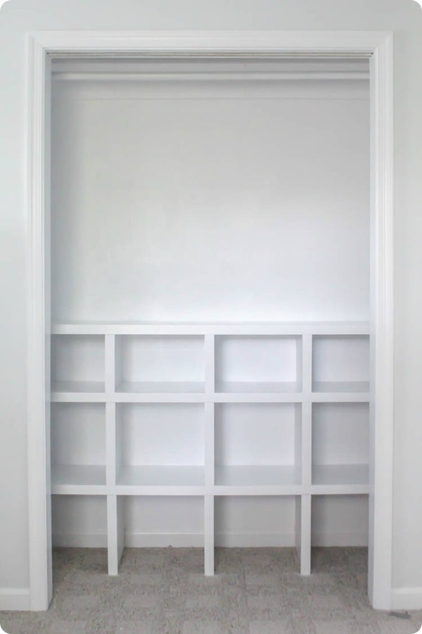 DIY closet shelves