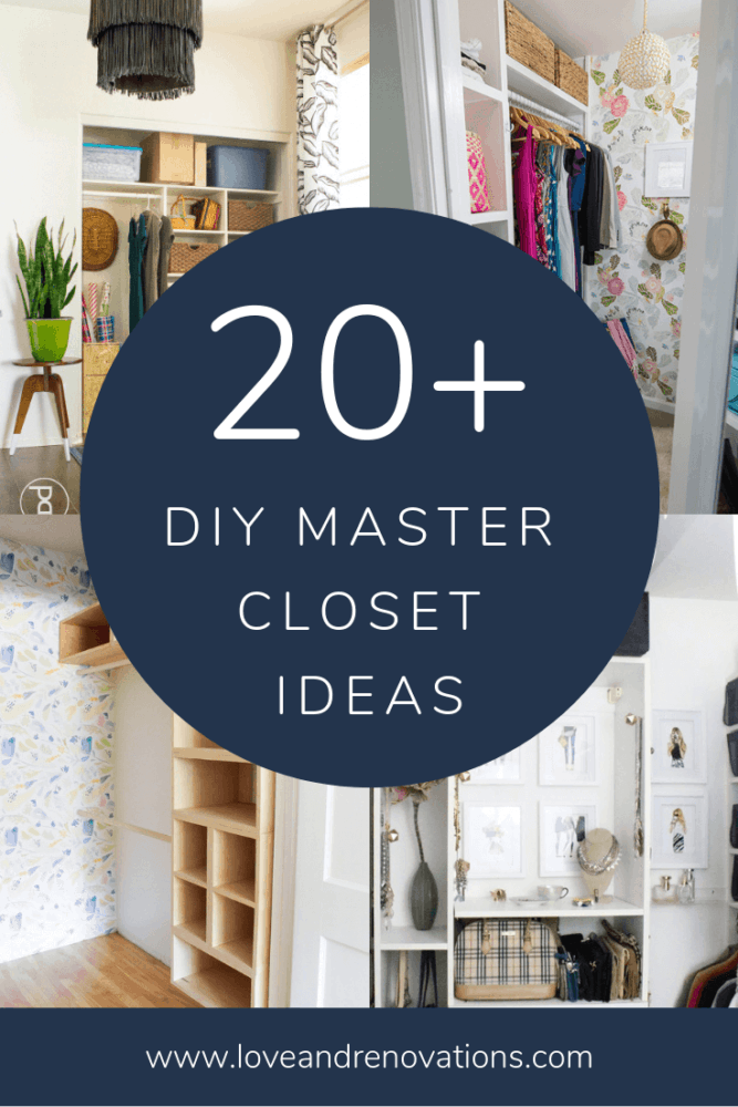 master closet DIY ideas collage
