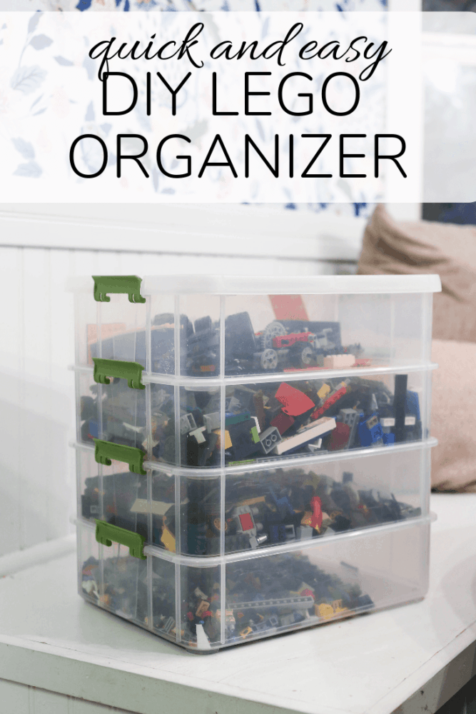 LEGO sorter with text overlay - quick and easy DIY LEGO organizer