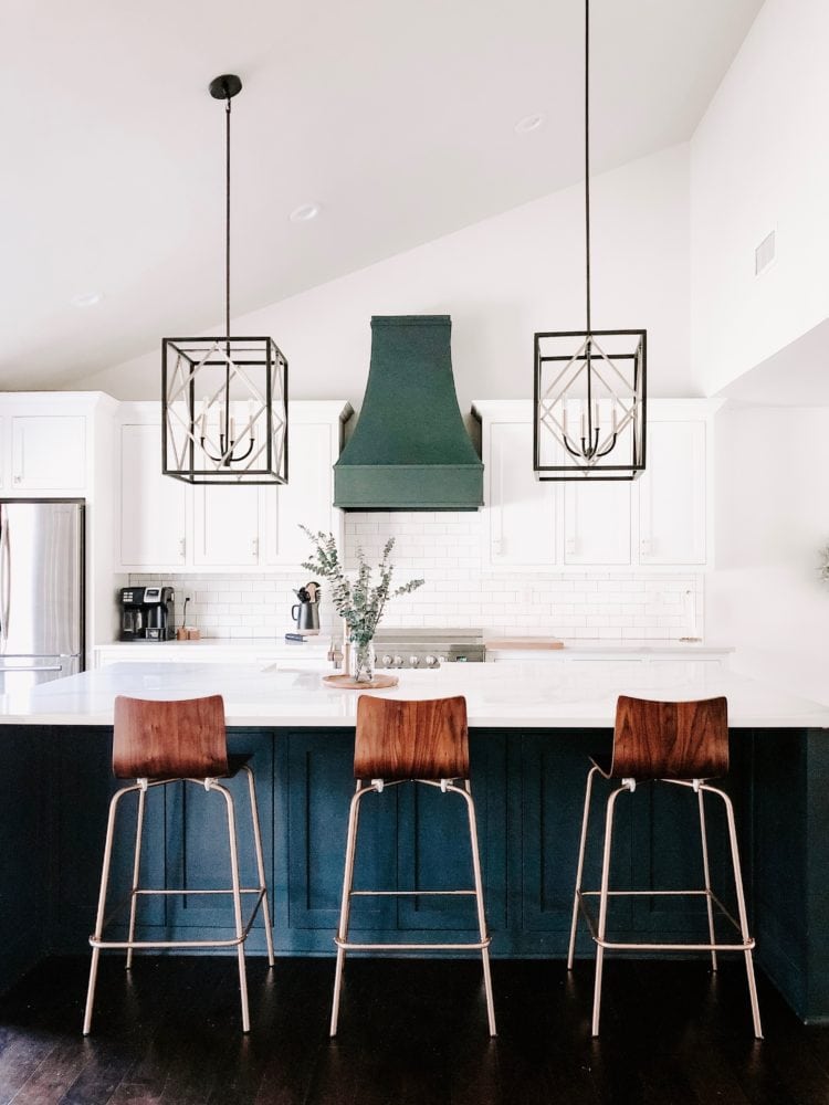 black and white kitchen