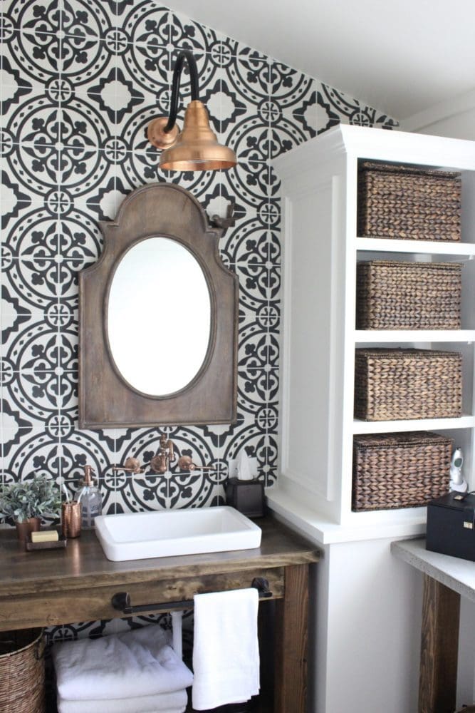 modern farmhouse bathroom