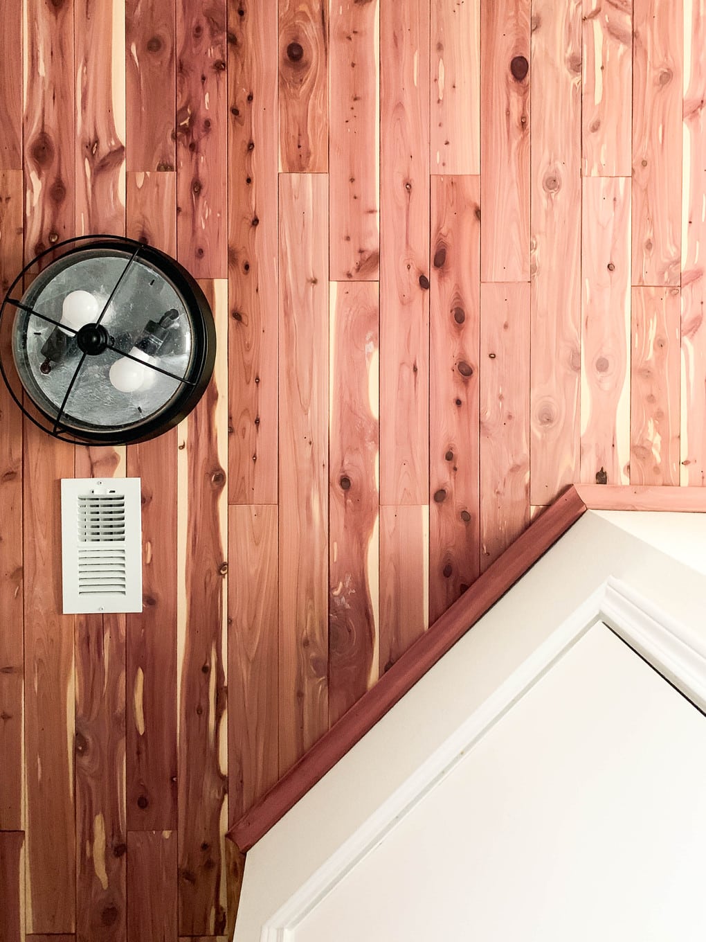 DIY Cedar Lined Ceiling