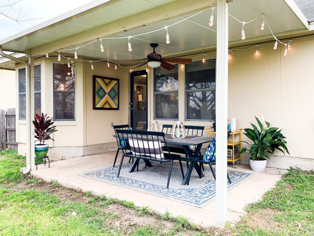 back porch before makeover