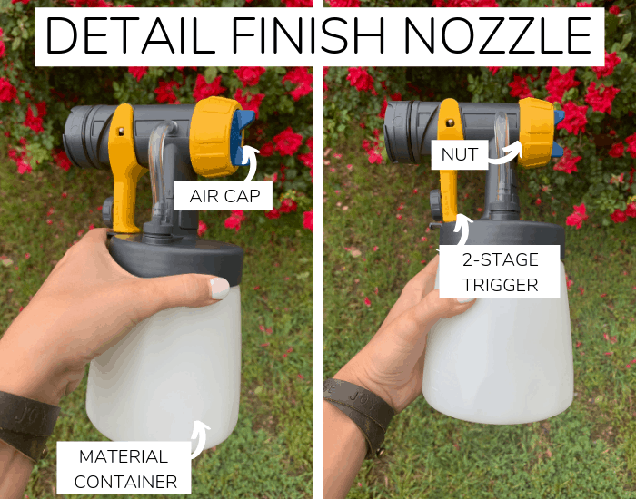 details of paint sprayer detail nozzle