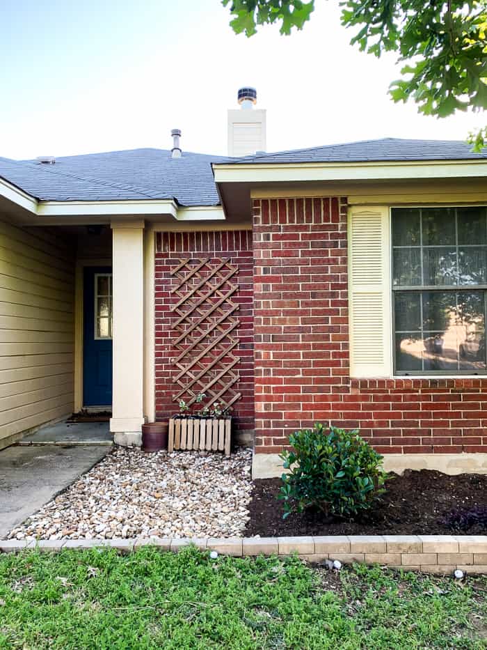 front flower bed and front of house