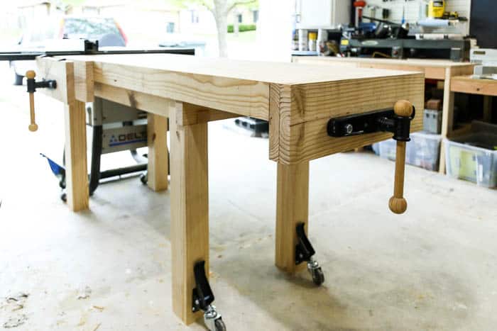 DIY workbench with accessories