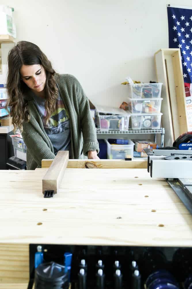 woman working at a. workbench